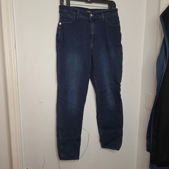 Express Denim - Express Curvy Skinny High Rise Jeans Dark Wash Blue Womens 12R Denim